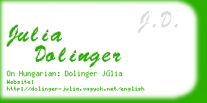 julia dolinger business card